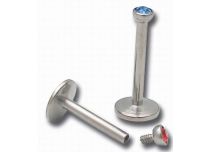 Labret Titanium Wewnętrzna kolorowa kryształowa kula 2 mm | Itc