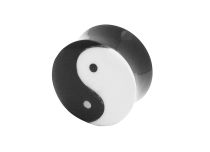Czarna wtyczka rogowa wzór Yin-Yang | Itc