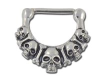Stalowe zatrzaski na sutki Skull & Crossbones | Itc