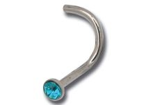 Tytanowa szpilka do nosa 0.8 mm Kolorowa kryształowa kula | Itc
