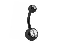 Banana Titanium Black Double Crystal Coloured Balls 5/8 mm | Itc
