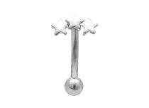 Motyw gwiazdy ze stali bananowej 5 x 7 mm i kulka 3 mm | Itc