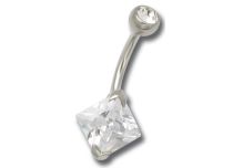 Zestaw kryształów Banana Steel White Scratched Square 8 mm | Itc