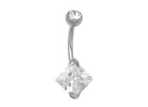Zestaw kryształów Banana Steel White Scratched Square 8 mm | Itc