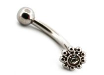 Micro Banana Steel Tribal Round Strass | Itc