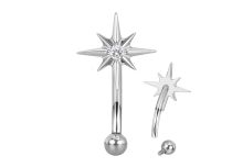 Micro banane titane interne 1.2x8 motif étoile du berger