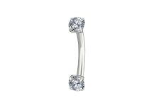 micro banane titane double strass griffé