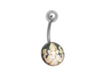 Stalowe kulki bananowe 6/12 mm z motywem Ganesh | Itc