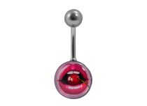 Stalowe kulki Banana 6 / 12 mm motyw Lips i Cherry | Itc