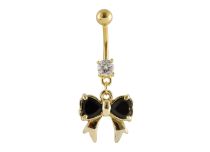Banana Steel Gold Fancy Crystal Bow wzór | Itc