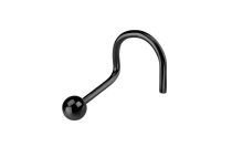 Czarna stalowa szpilka do nosa 2,3 mm | Itc