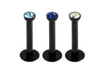 Labret Steel Black Coloured Crystal | Itc
