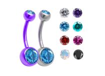 Banana Titanium Double Crystal Facet Coloured | Itc