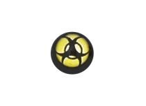 Symbol toksyczny Czarna stalowa kula śrubowa | Itc