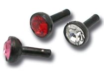 Stalowy klips kulkowy Crystal | Itc