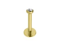 Labret Wewnętrzna stalowa złota drobna kulka 2 mm | Itc