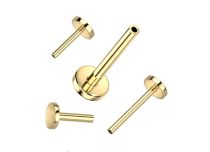 Labret bezgwintowy tytan PVD GOLD