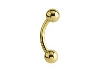 Zakrzywione kulki Banana Gold 750 Milleme 3 mm | Itc