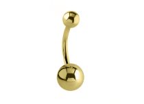 Banana Navel Steel Gold Ball 5 / 8 mm | Itc