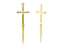 micro barbell titane gold dague h&eacute;lix vertical