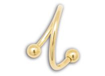 Stalowa pozłacana kulka Spirale 3 mm | Itc