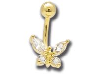 Banana Steel Gold Crystal White Butterfly wzór | Itc