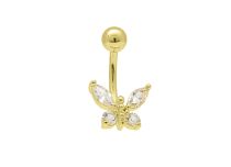 Banana Steel Gold Crystal White Butterfly wzór | Itc