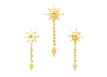 charm titane gold étoile pendante