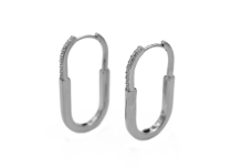 Paires d'oreille Cobalt Chrome CoCr Boucle Multi Strass Blanc