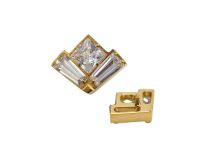 Akcesoria tytan PVD GOLD wzór korony| Itc