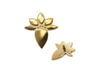 Akcesorium tytan PVD GOLD wzór kwiatu lotosu| Itc