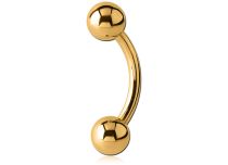 Banana Titanium PVD Gold Sterylne kulki 3 mm | Itc
