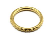 Anneau Titane PVD Gold à Pointes