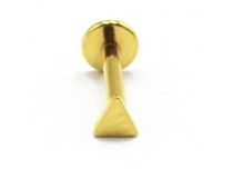 Labret Titanium PVD Gold Wewnętrzny sterylny wzór trójkąta | Itc
