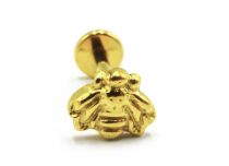 Labret Titane PVD Gold Interne Sterile Motif Abeille | Itc