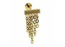 Labret Titanium PVD Gold Wewnętrzny sterylny wzór 5 Chainette | Itc