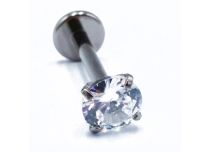 Labret Titane Interne Stérile Griffé Rond