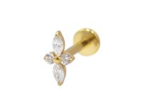 Labret Titanium PVD Gold Wewnętrzne sterylne płatki dżetów BL | Itc