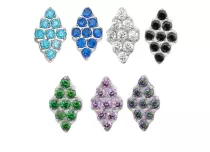 Accessoire interne Titane 0.9 mm motif losange multistrass