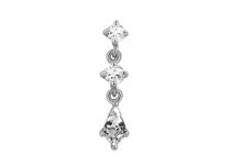accessoire titane pendant cristal blanc