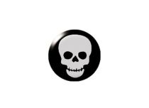 Stalowy klips z motywem czaszki | Itc