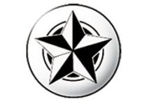 Stalowy klips kulkowy z motywem gwiazdy czarno-biały | Itc