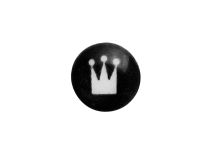 Stalowy klips kulkowy wzór korony 3 kolce | Itc