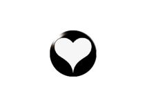 Stalowy klips kulkowy białe serce | Itc