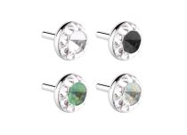 Push Clip Head Steel Multicrystal Coloured | Itc