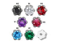 accessoire titane fleur strass bleu