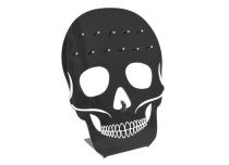 Wyświetlacz akrylowy czaszka i krzyż 12 klejnotów na przegrodę 14 x 18 cm