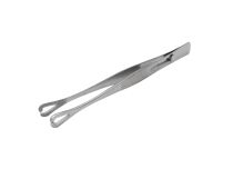 Pęseta ze stali nierdzewnej, otwarty trójkąt (5 x 10 mm), długość 14,5 cm z zaciskiem