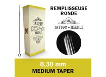 Sterylne igły Round Shader (RS) 0,30 mm - średni stożek | Igła do tatuażu