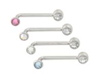 barbell titane intime Christina double strass